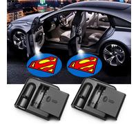 2pcs for Superman Car Door Lights Logo Projector Led Wireless Car Door Shadow Lights Welcome Courtesy Lights for All car Models