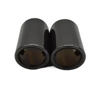 2PCS For Volvo XC60 S60 XC90 V40 V60 2011 2012 2013 2014 Stainless Steel Car Exhaust Tip Muffler Pipe Cover Accessories OUSDUO(Black)