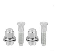 2PCS For -. Wheel Stud Bolts and Nuts for Jaguar XFR XJ XK S-Type, OEM C2C35294010 C2S50885 C2C35294 Replacement Tyre Screws Silver Metal Hardware