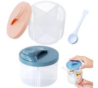 2Pcs Formula Powder Pots Formula Dispenser and One Spoon,Baby Milk Powder Dispenser Pots,Formula Powder Pot with Rotatable Cover Protable Milk Powder Dispensers Milk Powder Dispenser Potfor Outdoor