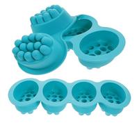 2pcs Four Oval Silicone Soap Molds for DIY Handmade Crafting | Massage Bar Shape, Easy Demoulding and Drying, Silicone Material, Blue Finish for Soap Making