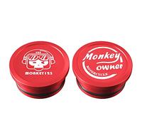2Pcs Frame Caps Machined Aluminum-Laser Marking Compatible for Honda Monkey 125 Z125 (2019-2023), Frame Tube Hole Plugs, Motorcycle Dust Cap Badge Emblem, Red