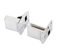 2Pcs Frameless Glass Door Hinge, Wine Cabinet Display Cabinet Shower Door Pivot Hinges for 3mm-5mm Glass Door(Silver)