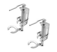 2Pcs Free Motion Sewing Machine Presser Foot, Large Metal Darning Sewing Free Motion Feet Open Toe Quilting Foot Fits All Low Shank Machines for Singer Brother Babylock Euro-Pro Janome Kenmore