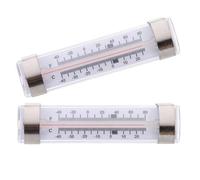 2Pcs Freezer Thermometer 40℃-20℃ IP65 for Cooler Fridge Monitoring | High Precision Reading, Wide Coverage, ABS Stainless Steel Glass Build, 12x3x2.5cm White Design
