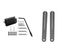 2Pcs Fret Puller Fretboard Fingerboard Fret Protector Steel Plate & 1set 6 String Electric Guitar Tremolo Bridge