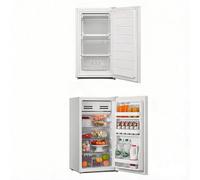 2pcs Fridge & Freezer Combo Set, 93L Fridge + 60L Upright Freezer, Freestanding, White