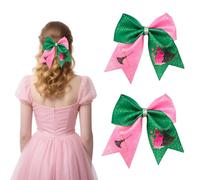 2Pcs Friendship Hair Accessories, Popular Movie Merch Hair Clips, Pink and Green Hair Bows for Women, Musical Gift Accessories for Fans
