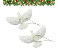 2PCS Friendship Turtle Doves Christmas Ornament - Xmas Tree Hanging Decor & Home Decoration,Dove of Peace Christmas Tree Decoration,Hanging Bauble for Good Friend (2 pcs)