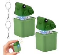 2PCS Frog Keyboard Fidget Toy, Frog Quacking Fidget Toys,Fidgets Keyring with Lights and Sounds,Funny Clicker Frog Toys for Stress Anxiety Relief（40mAh）