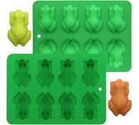 2Pcs Frog - Shaped Silicone Molds for Candy, Chocolate, Hot Cocoa Bombs - Ideal for Making Frog - Themed Desserts & Baking Supplies