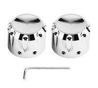 2pcs Front Axle Nut Cap Kit for Touring (Black, Plating)(Plating)+ Bolt Cover+Front Wheel Axle Cover Chrome Harle