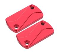 2pcs Front Brake Reservoir Cap Dot4 Dot1 Aluminium Alloy Red Cover | Anodized Finish, Reliable Fluid Sealing, Easy Installation, Enhanced Durability, for Dirt Bike Front Brake Use