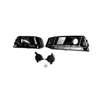 2Pcs Front Bumper Fog Light Lamp Grille Protector Cover Trim W/ACC For A4 B9 S4 S-Line 2019 PYPFQUMQGR(With ACC)