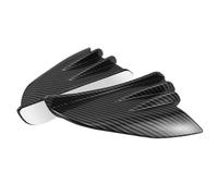 2pcs Front Chin Fairing Wings Carbon Fiber Pair Wind Deflectors | Universal Accessory for Fairings, Anti-collision Styling, Weather-resistant Finish, Black Sporty Design for Track Days