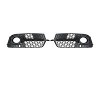 2PCS Front Fog Light Mesh Cover Gloss Black Left Right Trim Front Hood Mesh Fog Light Vent Lower Grill Grille Cover Replacement for Audi Q5 SQ5 2013-2017