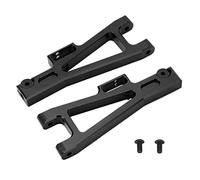 2Pcs Front Rear Lower Swing Arms for JLB 1/10 RC Car Truck Series, Aluminum Alloy Lower Suspension Arm, Direct Replacement for Original Plastic Parts, Durable and Not Easy to Bend (Black)