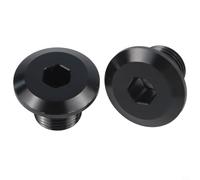 2Pcs Front Wheel Axle Lock Nuts 6061 Aluminum Alloy for Surron Light BEEs Dirt Bike, CNC Anodized, 15mm OD 10mm ID 19mm Height, Black Golden(Black)