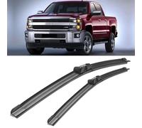 2Pcs Front Wiper Blades for Chevrolet Silverado 2014-2017 22"+22", Automotive Wiper Blades Easy Replacement Enhanced Clarity Windshield Wiper Cars Accessories
