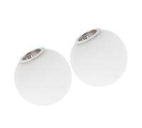 2pcs Frosted Globe Lampshade Glass Ball G9 Replacement Shade | Globe Light Shade, Opal White Finish, 20mm Opening, Soft Ambient Illumination, Contemporary Styling for Study Kitchen