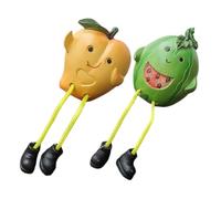 2pcs Fruit Doll on Stilts Basket Decorations Fake Grape Shelf Figurine Decorative Ornaments Pear Statue Sign Novelty Home Ornaments Pink Money Tree Tabletop Plate Candy Jars Rope