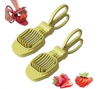 2PCS Fruit Slicer,Strawberry,Banana,Grape Cutter, Egg Slicer for Hard Boiled Eggs,for Soft Fruit Sausages, Cucumbers,Mushroom Cutter, Rapid & Safe Slicing Kitchen Gadgets