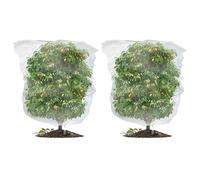 2PCS Fruit Tree Netting Bird Protection, Bird Netting for Garden, Insect Mesh Net with Drawstring, Plants Fine Mesh Cover Nets for Vegetables Fruit Strawberry Bush (100 * 150cm)