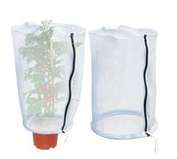 2Pcs Fruit Tree Netting for Cicadas with Zipper & Drawstring Protection for Fruit Trees Garden Bird Netting Covers Blueberry Bush Tomato Plant Protection Cherry