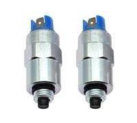 2Pcs Fuel Shut Off Solenoid E8NN9D278AA 7167-620A Compatible with Ford Backhoe 555C 655C Compatible with John Deere Tractors 5030 6640 7610 Compatible with New Holland 250C 260C 345C