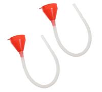 2pcs Fuel Transfer Funnel Funnel with Flexible Hose Multi-Purpose Long Tube Funnel for Additives Lubricants and Fluids Easy to Use Universal Plastic Funnel, Funnel Set