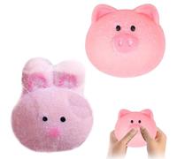 2PCS Fufu Squishy, Taba Squishy, Taba Squishy kit, Squishy Pig, Squishy Fidget Toys Squeeze Toys Sticky Squishy, Stress Relief Squishy Rabbit Toys, for Stress Relieving,Perfect Desk Accessory