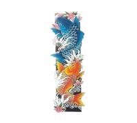 2pcs Full Flower Arm Back Leg Tattoo Sticker Fish Peacock Temporary Body Paint Fake Tattoo(04)