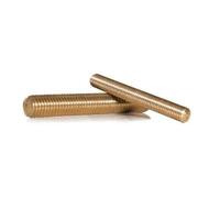2Pcs Full Solid Brass All Thread Rod Bar Studs, M4 M5 Fully Threaded Rods, Length 40mm 200mm(M5 x 100MM)
