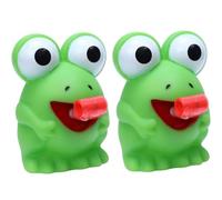 2Pcs Fun Frog Squeeze Stress-Relief Toys, Easter Frog Toy, Calma Llama Stress Toy, Attention Autism Bucket Toys, Plastic Pop-Up Tongue Frog Toys, Adult Desk Fidget Pet Toys, Easter Party Bag Fillers