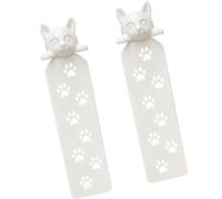2Pcs Fun Kitten Figures Bookmarks Bookmarks Textbook Novel Page Holder for Daily Reading Journaling Project Student Marker
