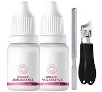 2PCS Fungigone Nail Treatment Set - Fungigone Nail Fungus Removal with Ginger Essence, Natural Strengthener - Includes Large Slanted Nail Clipper for Thick Nail - for Toenail & Foot Care