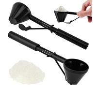 2pcs Funnel Protein Powder Scoop,Protein Spoon Measuring Scoops Funnel for Powder with Sliding Base,Coffee Scoop Funnels for K-Cups Reusable,Kitchen Dosing for Sugar,Grain,ChiaSeeds