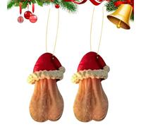 2PCS Funny 3D Balls Christmas Tree Ornament, Egg Decoration Pendant Hanging for Christmas Tree Decor Hanging