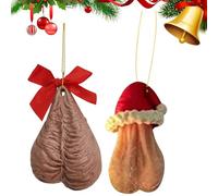 2PCS Funny 3D Balls Christmas Tree Ornament, Egg Ornaments for Christmas Tree Decor Hanging (C-2PCS)