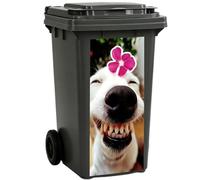 2PCS Funny Animal Wheelie Bin Stickers, Donkeys Painting Trash Can Sticker