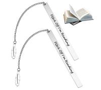 2Pcs Funny Bookmark for Women Men Metal Bookmarks with Interesting Words Im Reading Stainless Stell Book Marks Present for Book Lovers Readers Best Friends Birthday Graduation Christmas Gifts