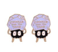 2PCS Funny Brooches Pin Stronger Soot Sprite Enamel Pin Lapel Collar Pins Brooch Badge Backpack Hat Jewelry Accessories Gift for Friend