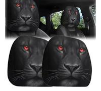 2PCS Funny Cartoon Car Headrest Covers, Cute Funny Cartoon Eyes Car Headrest Cover, Elastic Breathable Head Rest Covers Decoration for Auto Front Seat Rest Decoration (#3)