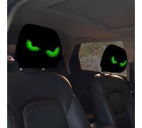 2PCS Funny Cartoon Car Headrest Covers,Cute Funny Cartoon Eyes Car Headrest Covers Car Seat Head Rest Protector for Auto Front Seat Rest Decoration,Universal Auto Interior Accessories Decoration