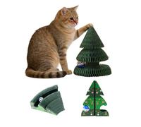 2pcs Funny Cat Toy Magic Organ Scratcher - Foldable Corrugated Cardboard Scratching Post Alternative, Round Cat Track Toy with Ball, Best Gift for Cats & Kittens to Relieve Boredom