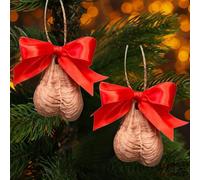 2PCS Funny Christmas Tree Decorations - 2D Acrylic Ballballs Rude Baubles Hanging Ornament,Christmas Tree Pendant Handmade Decor Hanging Ornament for Xmas Prank Gift for Friends Family