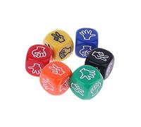 2Pcs Funny Dice Board Games Toy Finger Guessing Game Dice Rock Paper Scissors Game Scissors Stone Family Party Supplies Practical design