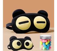 2PCS Funny Eye Sleep Mask with 24PCS Memory Cotton Noise Cancelling earplugs,100% Blackout Sleeping Mask with Adjustable Strap, Soft Night Blindfold Eye Shades for Travel Naps Shift Works Games