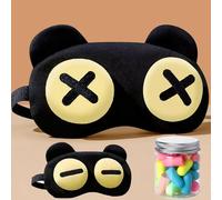 2PCS Funny Eye Sleep Mask with 24PCS Memory Cotton Noise Cancelling earplugs,100% Blackout Sleeping Mask with Adjustable Strap, Soft Night Blindfold Eye Shades for Travel Naps Shift Works Games