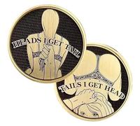 2PCS Funny Heads and Tails Coins Double Sided Woman Pattern Coin Heads Tails Head Coin Commemorative Coin